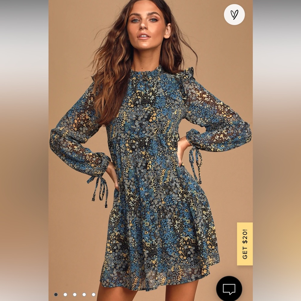 Lulu’s Multi Floral Print Babydoll Dress - Picture 2 of 10